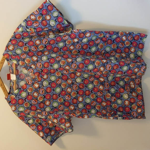 Dickies 100% Cotton Cute Halloween Print Short Sleeve Scrub Top - Picture 8 of 10